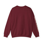 Faithful Citizens Apparel Men's Sweatshirt We wrangle not with flesh Bull illustration and sleeve text red