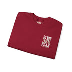 Faithful Citizens Apparel Co Women's Sweatshirt Varsity and “Do not Fear” lettering Isaiah 41:10 Cardinal Red