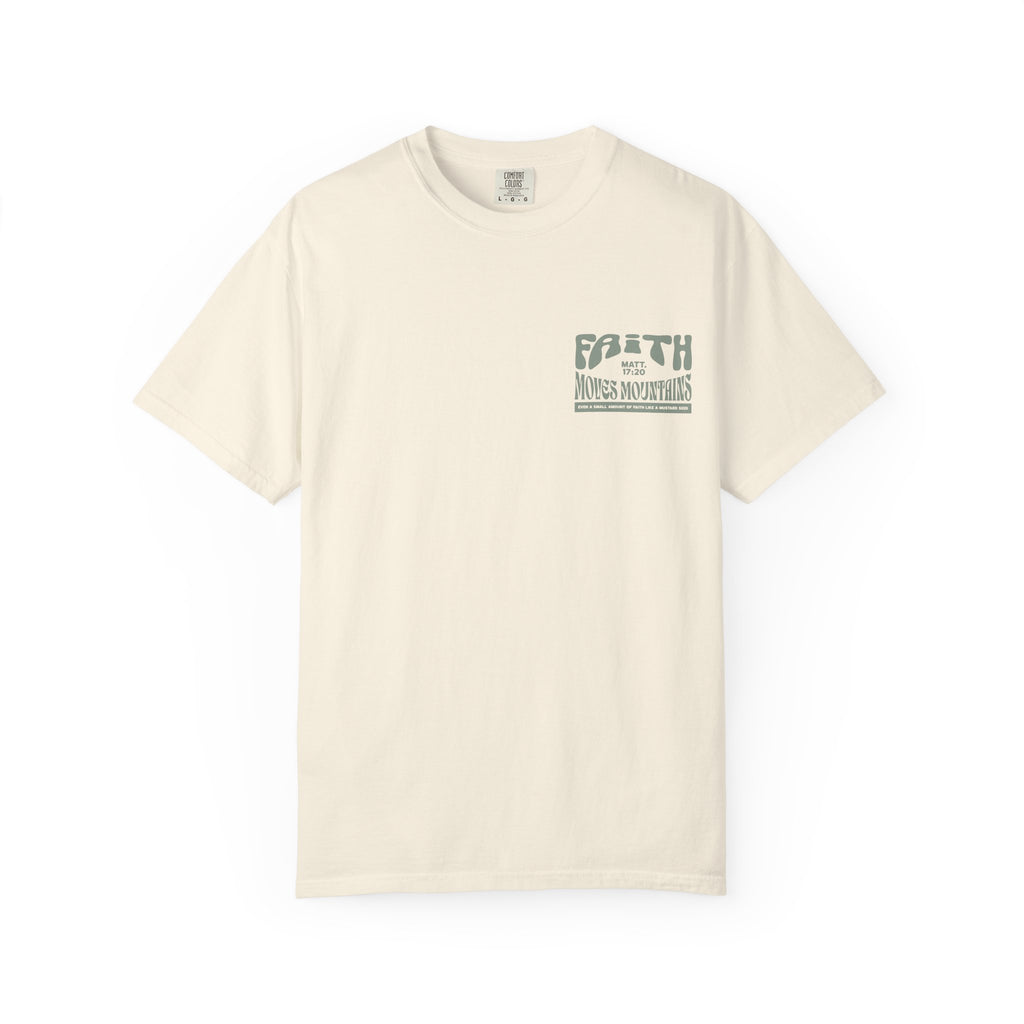 Faith Moves Mountains | Matt. 17:20 | Graphic Christian Tee