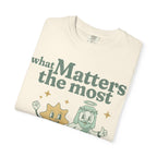 Faithful Citizens Apparel Co Women's T-shirt Joy and Jesus lettering Jesus and star illustration John 15:11 Ivory