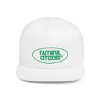 Faithful Citizens Apparel Co Unisex Embroidered Flat Bill Snapback Hat Logo Philippians 3:20 White