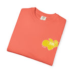 Faithful Citizens Apparel Co Women's T-shirt Zesty for life Expect good days lettering Amalfi coast Lemon illustration Psalm 34:12 Bright Salmon
