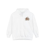 Faithful Citizens Apparel Co Men's Hoodie Beyond the bloom featuring a snake and floral illustration and “Deceitful” lettering Proverbs 31:30 White