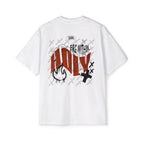 Faithful Citizens Apparel Co Men's T-shirt featuring orange and white "Fire Within Spirit” lettering Jeremiah 20:9 White