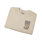 Faithful Citizens Apparel Co Unisex Sweatshirt God says 2U today Digital Ministry QR code Sand