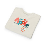 Faithful Citizens Apparel Co Unisex Kids Toddler Sweatshirt "I'm the apple of his eye" Apple illustration Psalm 17:8 Natural Heather