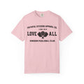 Faithful Citizens Apparel Co Women's T-shirt Love All Lettering Pickleball illustration 1 Corinthians 16:14 Blossom
