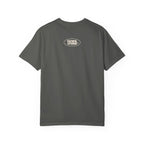 Faithful Citizens Apparel Co Men's T-shirt Worship the one true god with a praying hands graphic and gold lettering Deuteronomy 4:35 Pepper