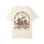 Faithful Citizens Apparel Co Men's T-shirt Beyond the Bloom snake and flower design Proverbs 31:30 Ivory