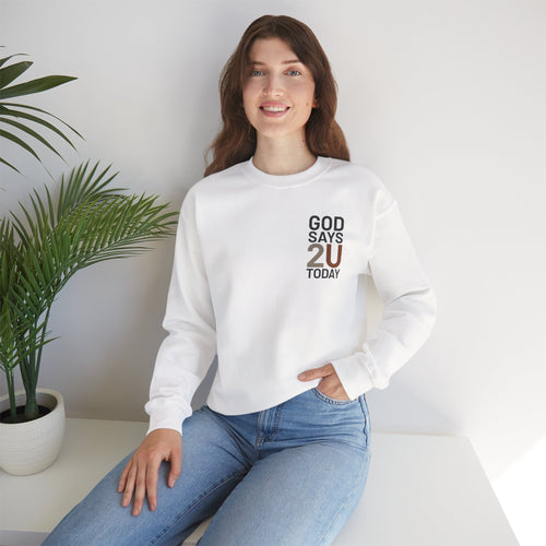 Faithful Citizens Apparel - Unisex - Sweatshirt - God says 2U today - QR code - white
