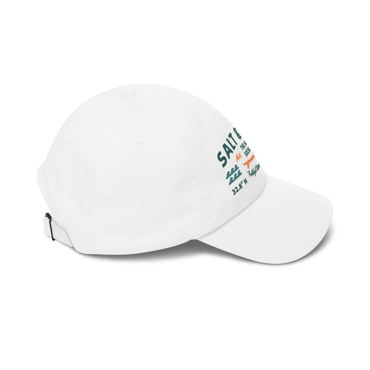Faithful Citizens Apparel Co Unisex Classic Cotton Cap alt and Light Matthew 5:13-16 Wave and sun illustration White