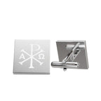 Faithful Citizens Apparel Co Gifts Alpha and Omega Cufflinks chi rho symbol Revelation 22:13 Silver
