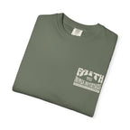 Faithful Citizens Apparel Co Women's T-shirt Faith moves mountains lettering Mountain illustration Matthew 17:20 Moss