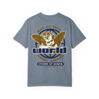 Faithful Citizens Apparel Co Men's T-shirt Citizens of heaven featuring a globe and wings graphic Philippians 3:20 Blue Jean