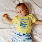 Faithful Citizens Apparel Co Unisex Kids Infant Bodysuit Born to be a Fisherman Fish illustration Matthew 4:1 Banana