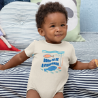 Faithful Citizens Apparel Co Unisex Kids Infant Bodysuit Born to be a Fisherman Fish illustration Matthew 4:1 Natural