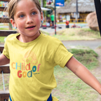 Faithful Citizens Apparel Co Unisex Kids Graphic Tee Child of God Rainbow illustration 1 John 3:1 Butter