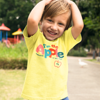 Faithful Citizens Apparel Co Unisex Kids Toddler Graphic Tee "I'm the apple of his eye" Apple illustration Psalm 17:8 Yellow