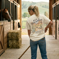 Faithful Citizens Apparel Women's Co T-shirt All of Creation lettering Western illustration Psalm 95:4 Ivory