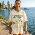 Faithful Citizens Apparel Co Women's T-shirt Joy and Jesus lettering Jesus and star illustration John 15:11 Ivory