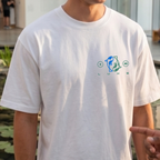 Faithful Citizens Apparel Co Men's T-shirt Disciple Life with an illustration and colorful lettering Luke 9:23 White