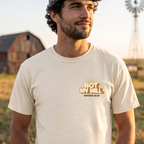 Faithful Citizens Apparel Co Men's T-shirt featuring a Jesus crown portrait and “Not My Will” lettering Matthew 26:39 Ivory
