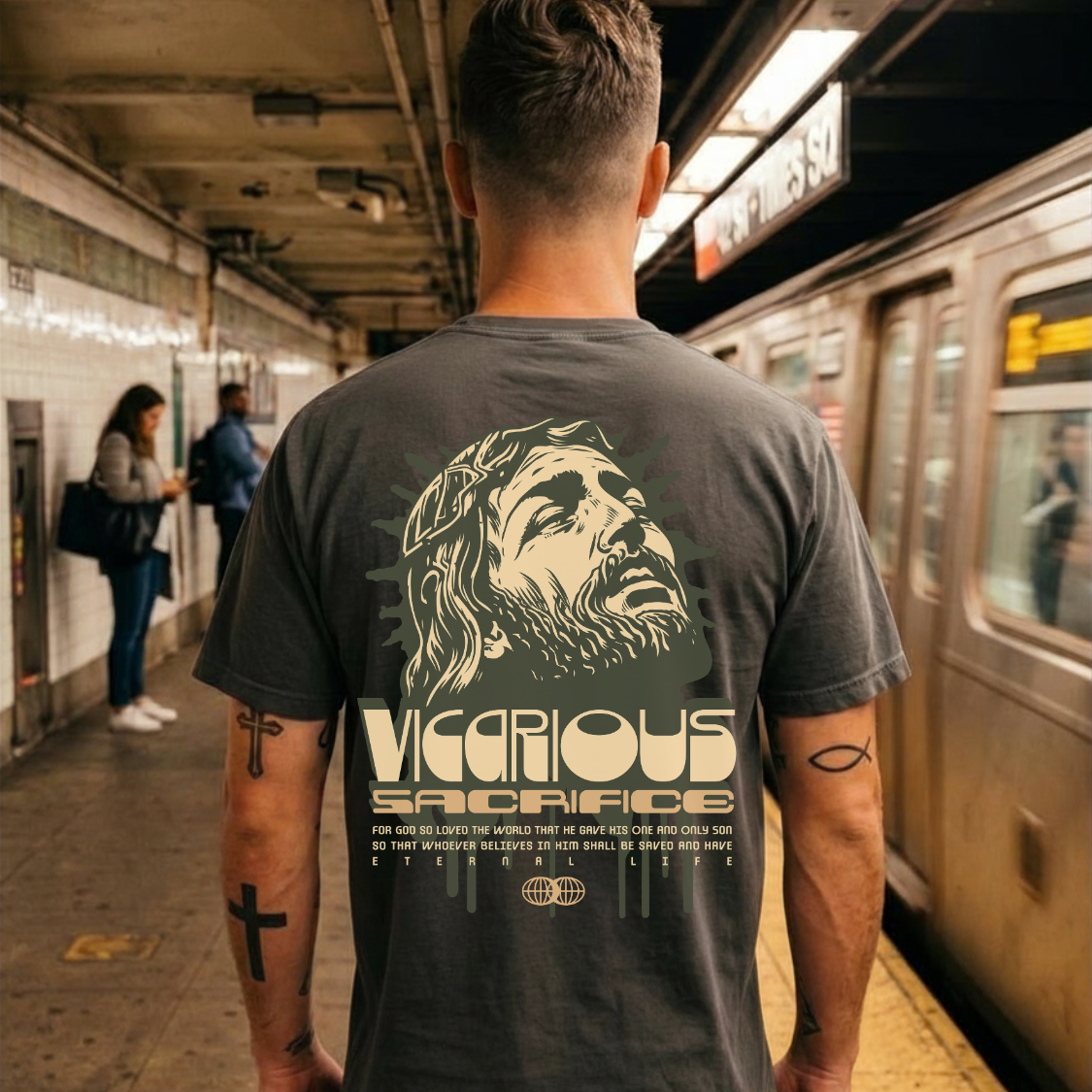 Vicarious Sacrifice | John 3:16 | Christian Retro Tee
