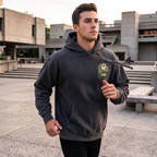 Faithful Citizens Apparel Co Men's Hoodie with a Jesus portrait and “Vicarious Sacrifice” lettering John 3:16 Pepper