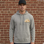 Faithful Citizens Apparel Co Men's Hoodie featuring Jesus with a crown of thorns graphic and “Not My Will” lettering Matthew 26:39 Grey