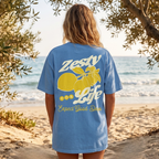 Faithful Citizens Apparel Co Women's T-shirt Zesty for life Expect good days lettering Amalfi coast Lemon illustration Psalm 34:12 Royal Caribe