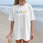 Faithful Citizens Apparel Co Women's T-Shirt God´s Love Colorful Love lettering and illustrations 1 John 4:16 White
