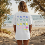 Faithful Citizens Apparel Co Women's T-Shirt God´s Love Colorful Love lettering and illustrations 1 John 4:16 White