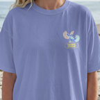 Faithful Citizens Apparel Co Women's T-shirt Divine Peace surpasses all understanding Tropical illustration Philippians 4:7 Flo Blue