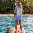 Faithful Citizens Apparel Co Women's T-shirt Divine Peace surpasses all understanding Tropical illustration Philippians 4:7 Flo Blue