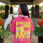 Faithful Citizens Apparel Co Women's T-shirt Divine Peace surpasses all understanding Tropical illustration Philippians 4:7 Crunchberry