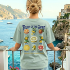 Faithful Citizens Apparel Co Women's T-shirt Fruits of the Spirit Amalfi Coast Fruits illustration Galatians 5:22 Bay