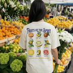 Faithful Citizens Apparel Co Women's T-shirt Fruits of the Spirit Amalfi Coast Fruits illustration Galatians 5:22 Ivory