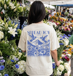 Faithful Citizens Apparel Co Women's T-shirt Spread Joy lettering Birds illustration Psalm 5:11 Ivory