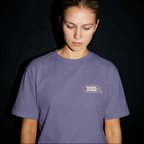 Faithful Citizens Apparel Women Co T-shirt Childlike Wonder Inherit the kingdom Planet illustration Luke 18:17 Grape