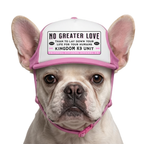Faithful Citizens Apparel Co Pets No greater love Dog UV Protection Trucker Hat John 15:13 White/Pink