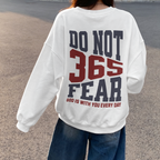 Faithful Citizens Apparel Co Women's Sweatshirt Varsity and “Do not Fear” lettering Isaiah 41:10 White