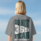 Faithful Citizens Apparel Co Women's T-shirt Do Not Fear God is with you everyday Varsity style illustration Isaiah 41:10 Grey