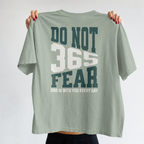Faithful Citizens Apparel Co Women's T-shirt Do Not Fear God is with you everyday Varsity style illustration Isaiah 41:10 Bay