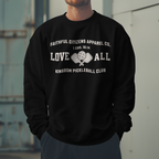 Faithful Citizens Apparel Co Men's Sweatshirt with a pickleball graphic and “Love All” lettering 1 Corinthians 16:14 Black