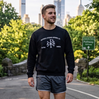 Faithful Citizens Apparel Co Men's Sweatshirt featuring an embroidered Alpha and Omega symbol Revelation 22:13 Black