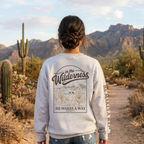 Faithful Citizens Apparel Co Women's Sweatshirt In the wilderness desert Illustration Deuteronomy 8:2 Ash