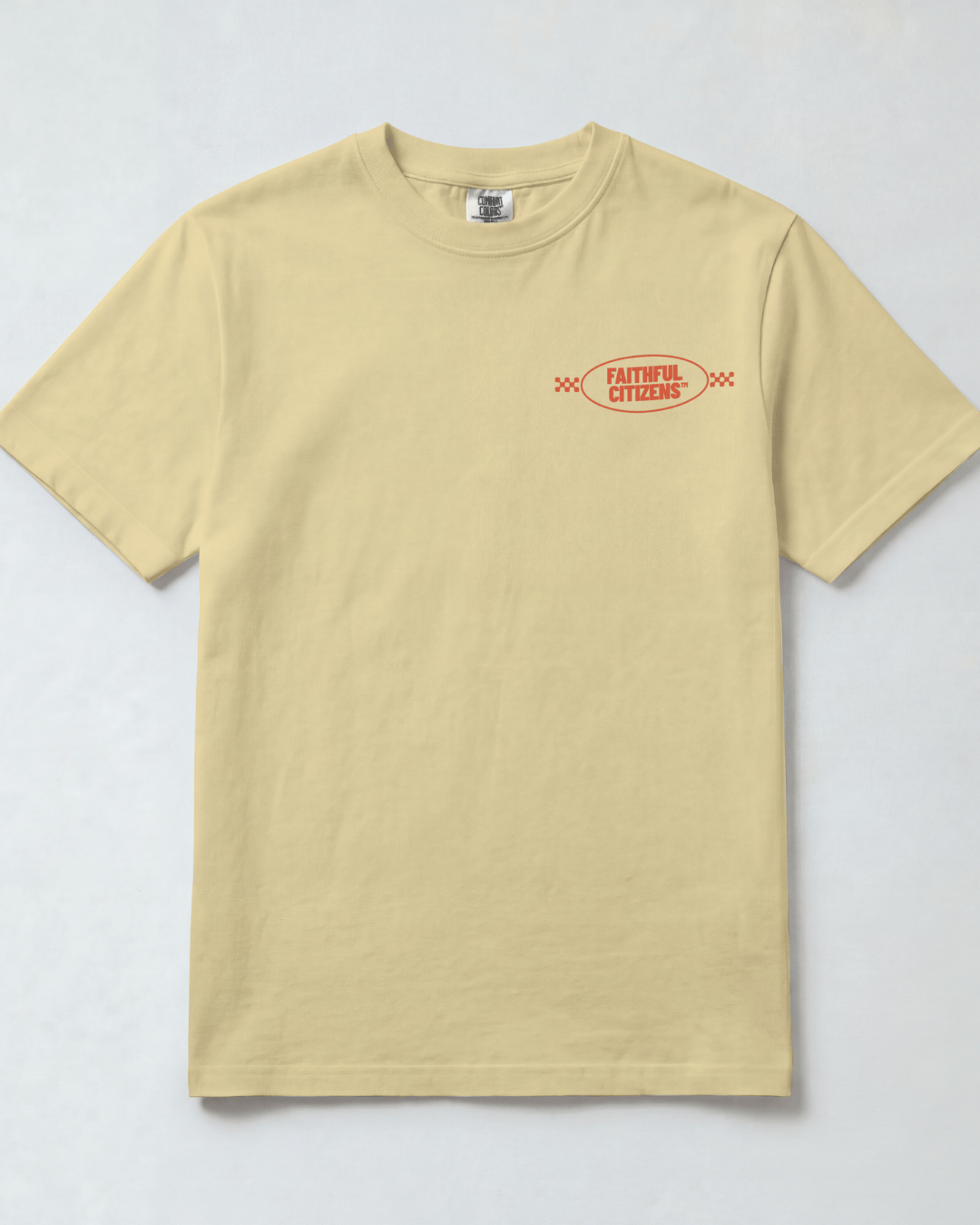 Faithful Citizens Apparel Co Men's T-shirt The Temple Club 1 Corinthians 6:19-20 Gym Illustration Butter