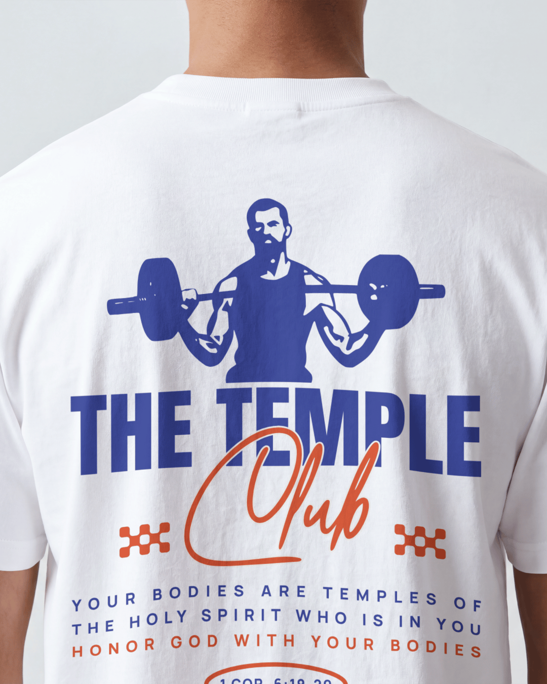 Faithful Citizens Apparel Co Men's T-shirt The Temple Club 1 Corinthians 6:19-20 Gym Illustration White