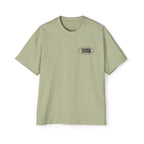 Faithful Citizens Apparel Co Men's T-shirt featuring a large cross and “Yeshua” lettering Matthew 1:21 Pistachio
