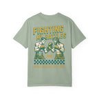 Faithful Citizens Apparel Co Men's T-shirt Fighting my battles featuring illustrated fighters and colorful lettering Exodus 14:14 Bay